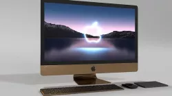 Apple iMac 27 gold 3D model