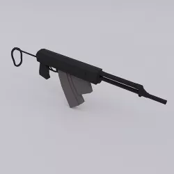 APS underwater assault rifle Low-poly 3D model