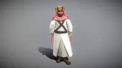 Arab Character Low-poly 3D model