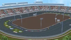 Athletes Car Racing Track  Low-poly 3D model