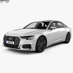 Audi A6 S-Line sedan with HQ interior 2018 3D model