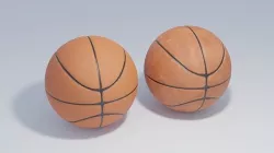 Basketball Dirty and Clean 8K and 4K Low-poly 3D model