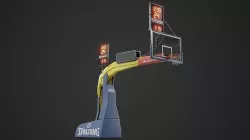 Basketball Hoop System 3D Model Low-poly 3D model