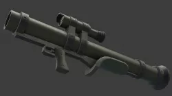 Bazooka Low-poly 3D model