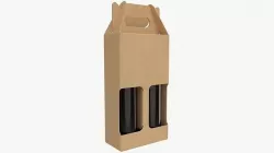 Beer bottle cardboard carrier 03 3D model