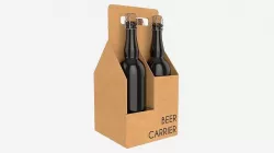 Beer bottle cardboard carrier 05 3D model