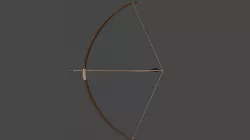Bow of arrow Low-poly 3D model