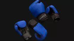 Boxing Gloves Blue Low-poly 3D model