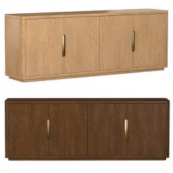 BRETON PANEL 4-DOOR MEDIA CONSOLE 3D model
