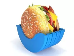 Burger in container 3D model