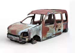 Burnt Car 1 Scan Low-poly 3D model