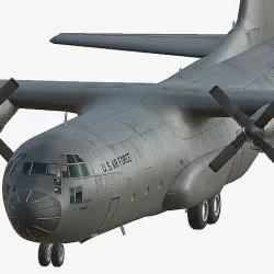 C130 Hercules Low-poly 3D model