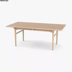 Carl Hansen and Son CH327 Dining table 3D model
