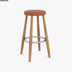 Carl Hansen and Son CH56 Bar stool 3D model