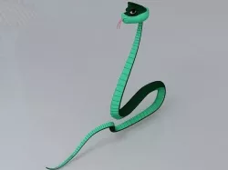 Cartoon Snake Low-poly 3D model