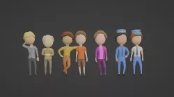 Character 3D models Low-poly 3D model
