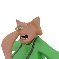 character for elephant with teshirt and pantalon and get glasses Low-poly 3D model