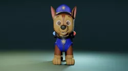 Chase paw patrol for minecraft 3D model
