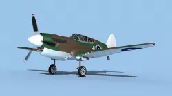 Curtiss P-40F Tomahawk V09 RAAF 3D model