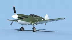 Curtiss P-40F Tomahawk V12 RNZAF 3D model