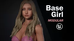 Customisable Base Girl - Game Ready Low-poly 3D model