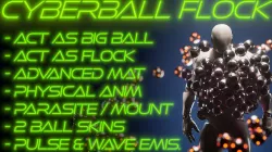 Cyberball Flock Low-poly 3D model