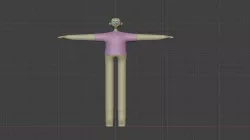 Dad character Low-poly 3D model
