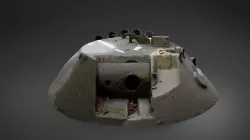 Destroyed russian Combat Module BTR-80 turret Photoscan 3D model