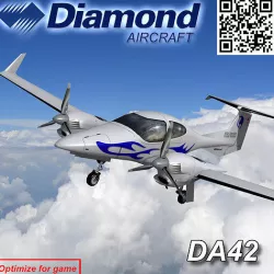 Diamond DA-42 Low-poly 3D model