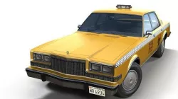 Dodge Diplomat 1980 Taxi Low-poly 3D model