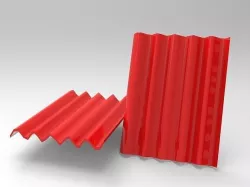 Double Corrugated Roofing Tiles 3D model