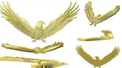 EAGLE 3D STL - Kartal BasRelief 3D model