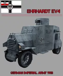 EHRARDT  E-V 4   ARMOURED CAR 3D model