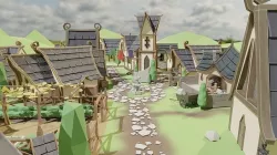 Elf Village pack Low-poly 3D model