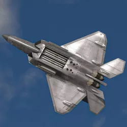 F-22A Raptor Animated Unity-Unreal Ready Low-poly 3D model