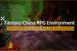 Fantasy Chess RPG Environment - Dungeon1 Low-poly 3D model