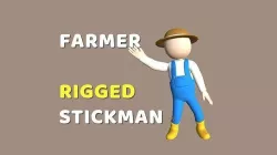 Farmer- Simple Low Poly Stickman Character Low-poly 3D model