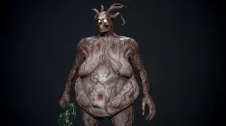 Fat demon Low-poly 3D model