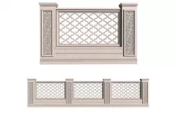 Fence in oriental style 3D model