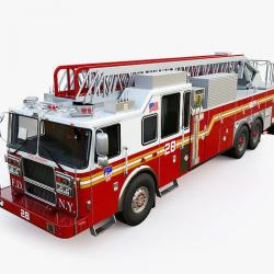 3D model Fire truck fire engine truck PBR 3d model VR / AR / low