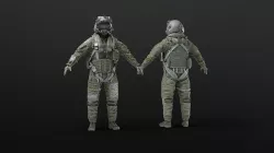 FLIGHT SUIT Fighter Pilot 3D model