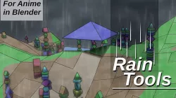 For Anime In Blender - Rain Tools 3D model