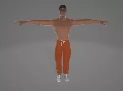 fully rigged body builder 3D model