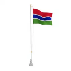 Gambia Flag Low-poly 3D model