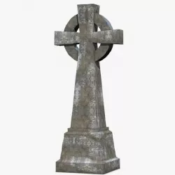 Gravestone Low-poly 3D model