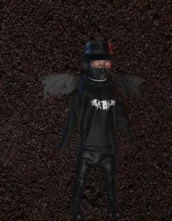 High Poly Bat Boy with small Bat wings 3D model