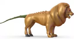 High Poly Lion Monster Chimera Low-poly 3D model
