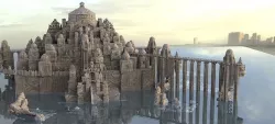 Huge port City Model 3D model