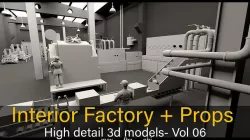 Interior Factory- Vol 06- High detail 3d models Low-poly 3D model