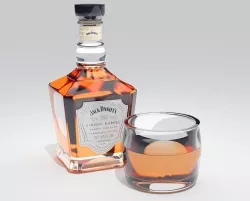 Jack Daniels Single Barrel with glass 3D model